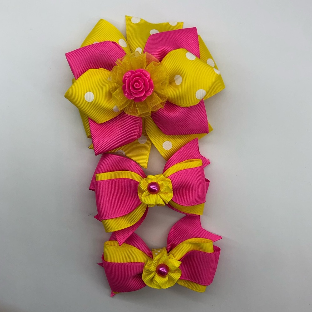 Hair bows (set of three)